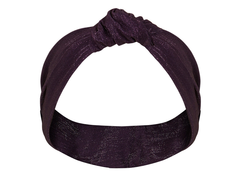 Turban Aubergine Lurex