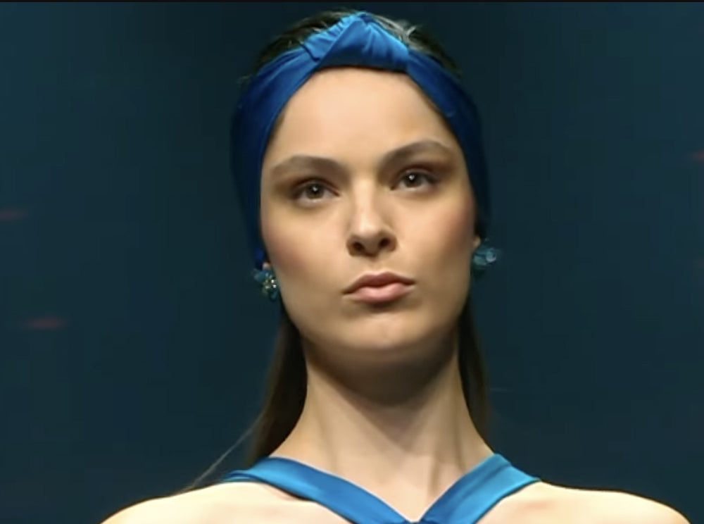 Turban Blu Fondale Lycra